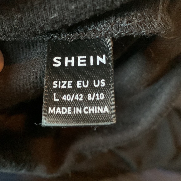 SHEIN Black Cropped Turtleneck Large - Picture 5 of 5